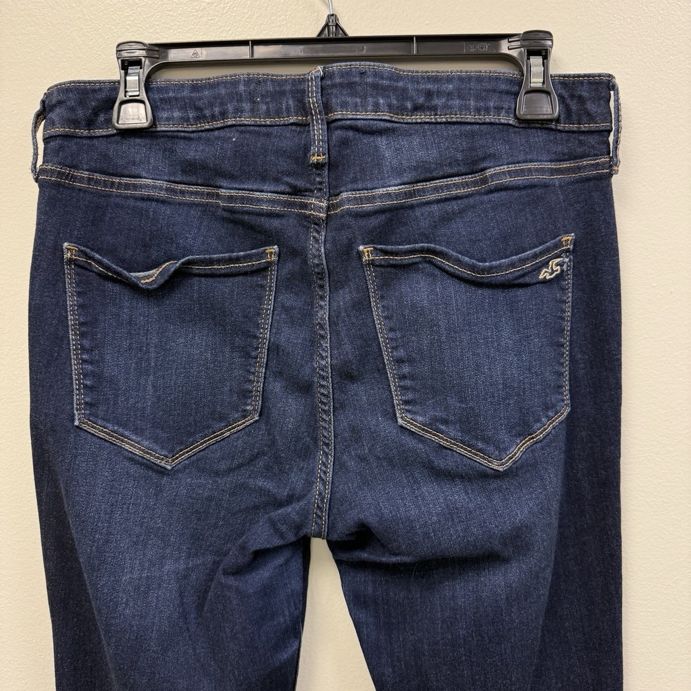 Hollister High Rise Jean Legging Girls Junior 13L W31 L30 Dark Wash Skinny - Picture 5 of 8